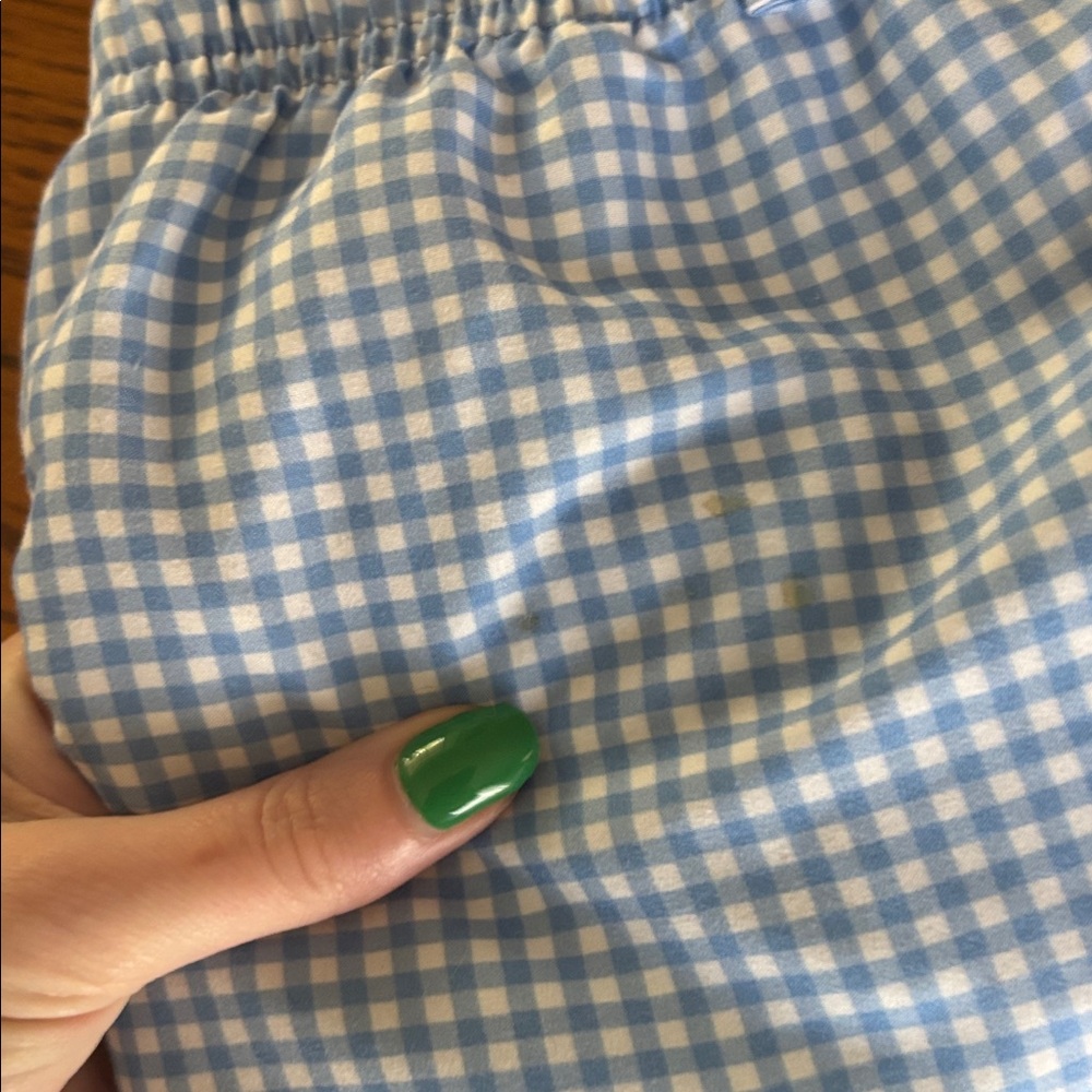 Blue Checkered Kids Swim Trunks - Picture 4 of 4